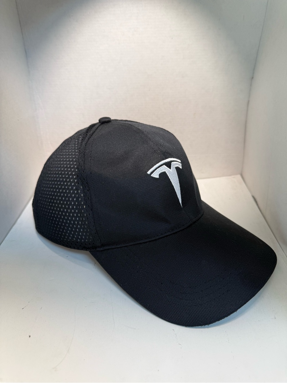 Tesla Black Mesh-Back Baseball Cap